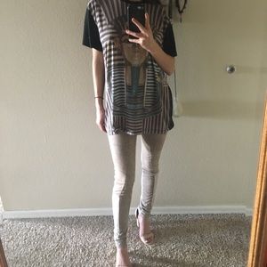 SOLD Mango Casual Sportswear Faux Suede Leggings